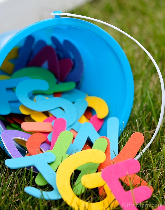 DIY Outdoor Letters for Outdoor Learning Activities #BestSummerEver