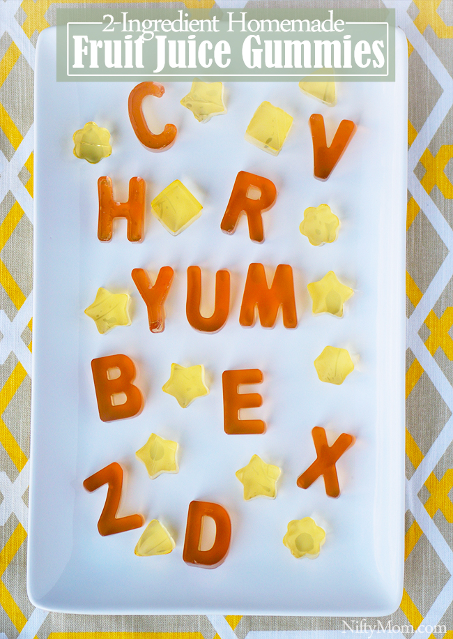 How to make homemade fruit snacks with just 2 ingredients & an alphabet mold