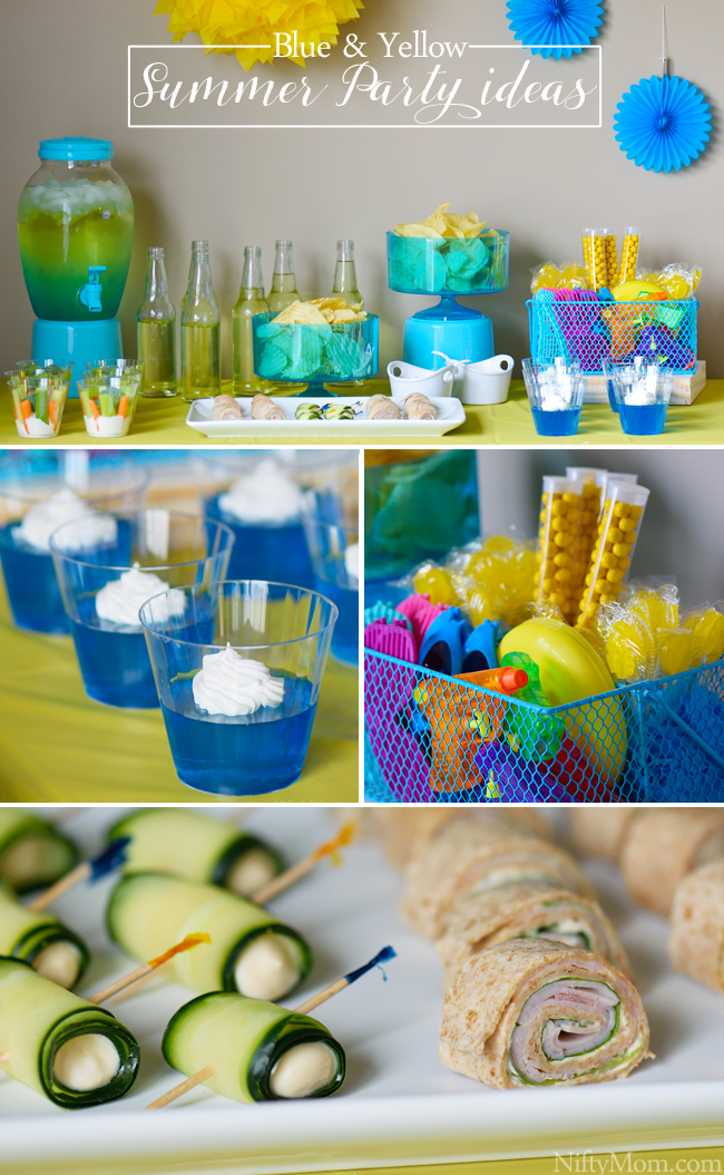 Blue & Yellow Summer Party Ideas #DipYourWay