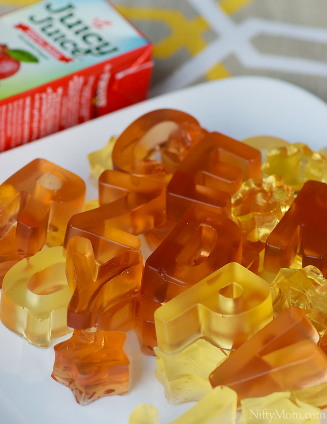 Homemade Alphabet Fruit Juice Gummies (only 2 ingredients)