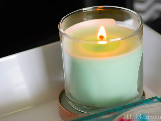 Relaxing candle in the morning 