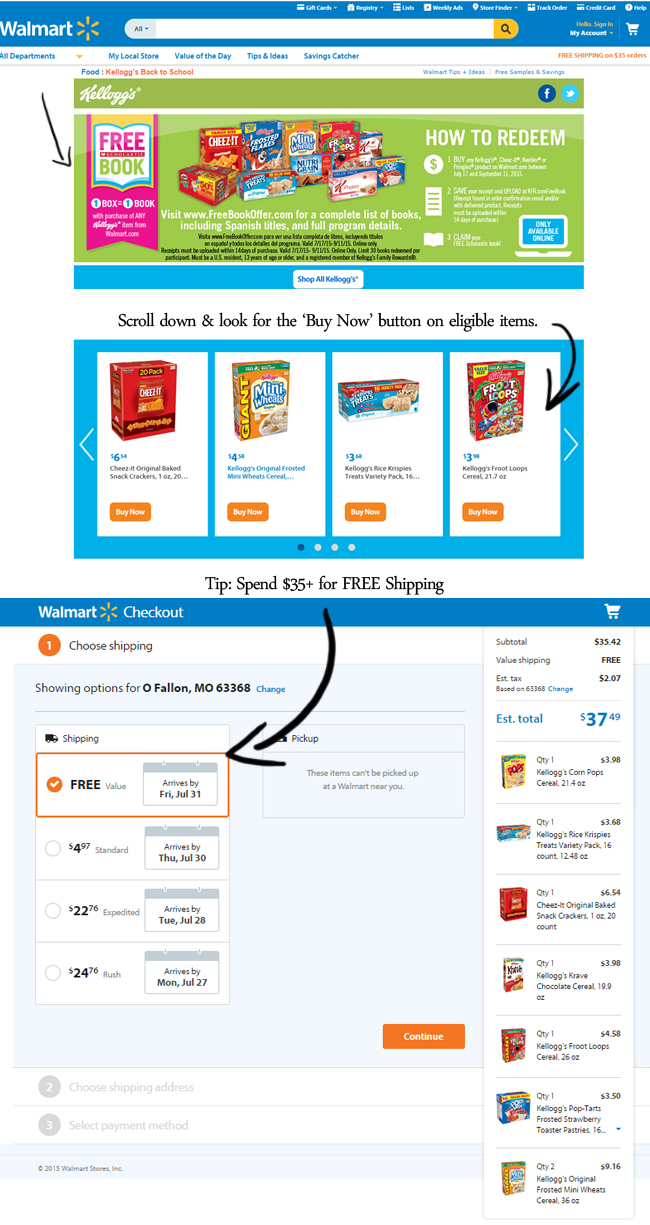 Free Books when you order Kellogg's Products Online #Back2SchoolReady