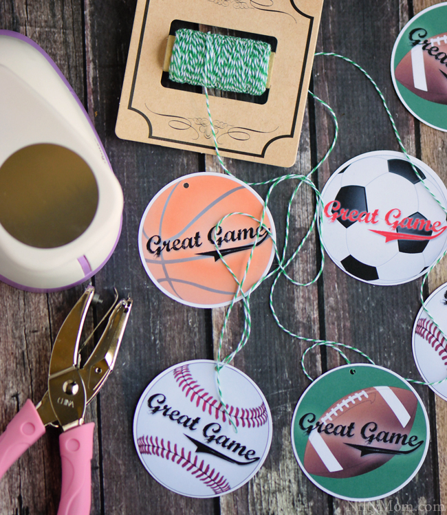 Free Printable Post Game Snack Tags for Baseball, Soccer, Football and Basketball