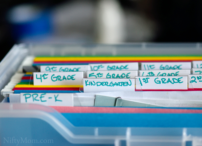 How to Organize School Paperwork Memorabilia #WaterOnlyBetter