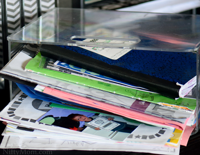 How to Organize Random School Paperwork Memorabilia #WaterOnlyBetter