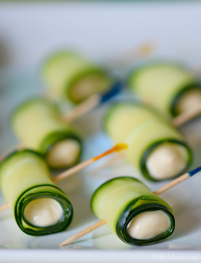 Cucumber Rolls with Dip in the Middle #DipYourWay