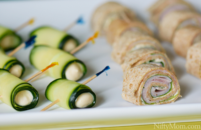 Pinwheels and Roll-ups for a Summer Party #DipYourWay