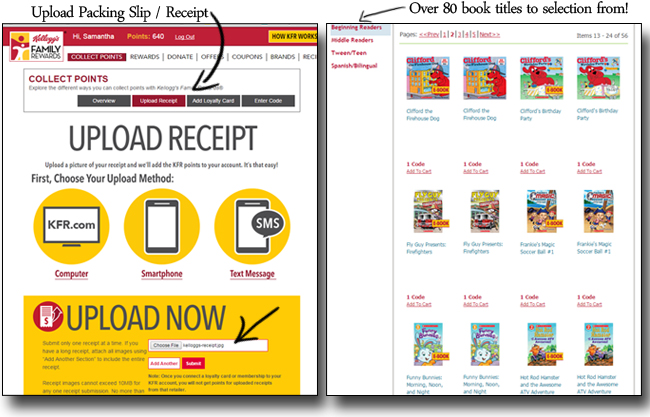 Upload Receipt to Kellogg's Family Rewards #Back2SchoolReady