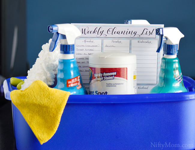 Weekly Cleaning List Printable #ZepSocialstars