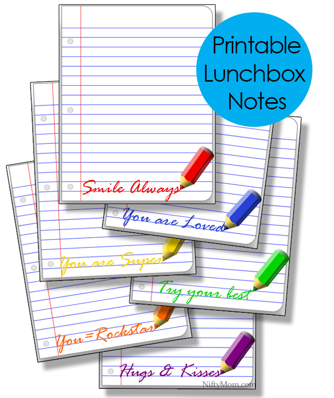 Printable Blank Lunchbox Lined-Paper Notes #TeamJif