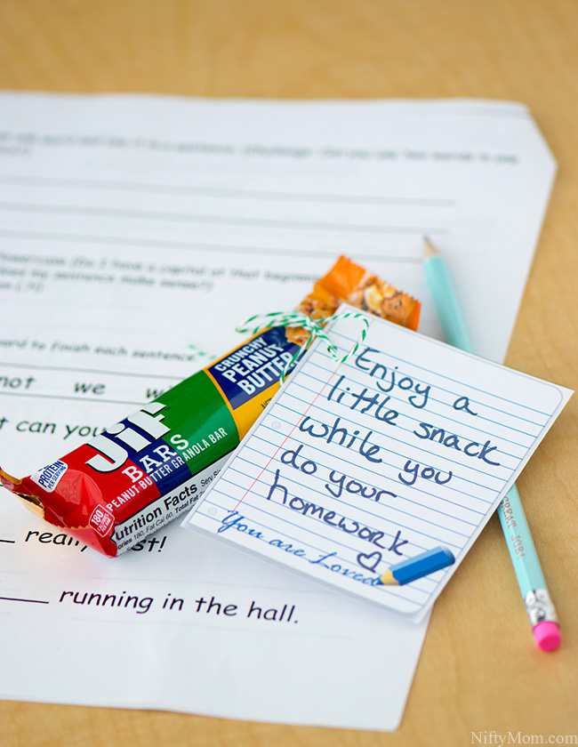 Printable After School Snack Notes #TeamJif
