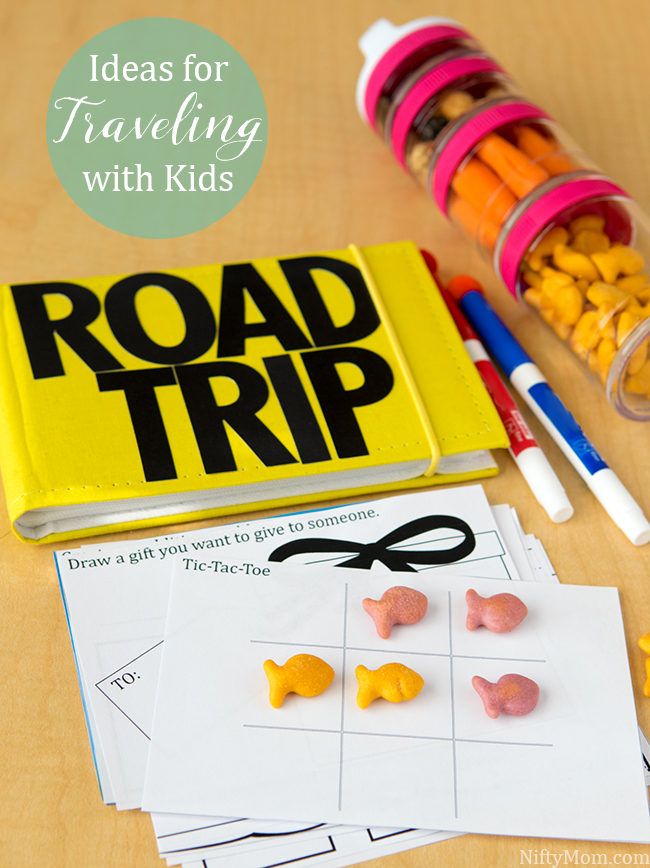 Ideas for Traveling with Kids including a DIY 4x6 Activity Book with Printables #GoldfishCrowd