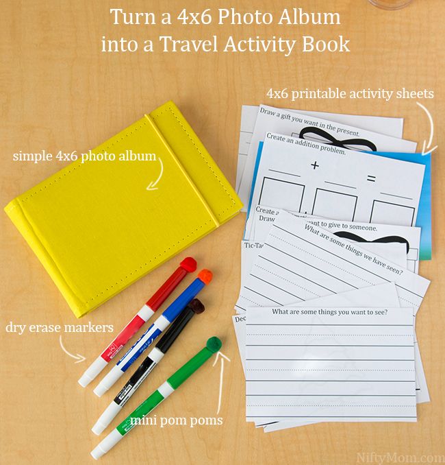 Turn a 4x6 Photo Album into a Travel Activity Book with FREE Printables #GoldfishCrowd