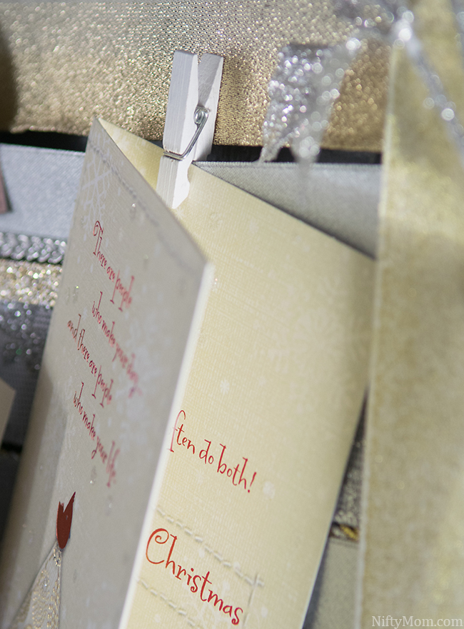Mini Clips to hold Greeting Cards to Ribbon