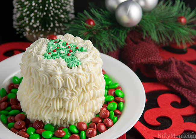 Mini Layered Peppermint Cakes for Christmas