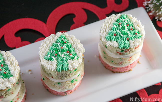 Mini Peppermint Layered Christmas Cake 