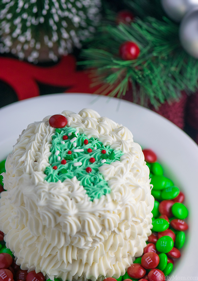 Mini Layered Peppermint Cakes for Christmas