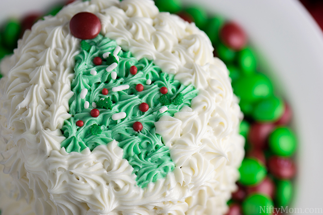 Mini Layered Peppermint Cakes for Christmas