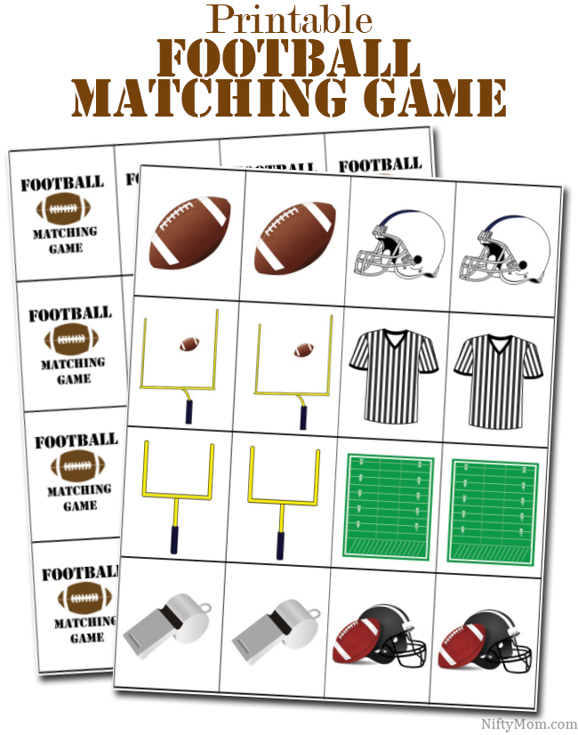 Free Printable Football Matching Game