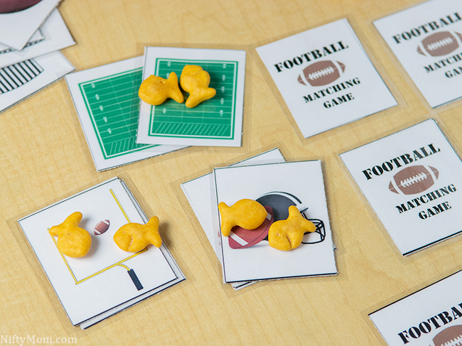 Free Printable Football Matching Game for Preschoolers
