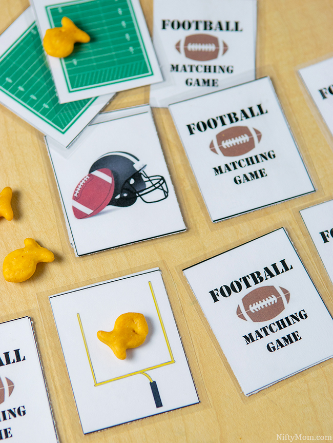Free Printable Football Matching Game for Preschoolers