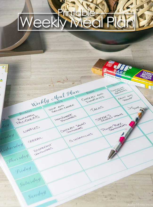 Weekly Meal Plan Printable