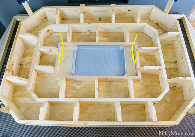 Making A Football Snack Stadium Out of Wood