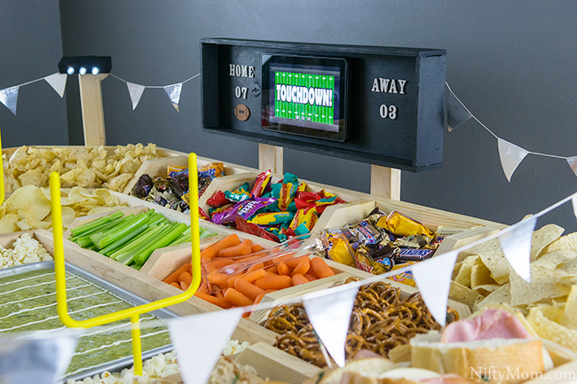 How to Make a Snack Stadium Scoreboard to Hold a Tablet