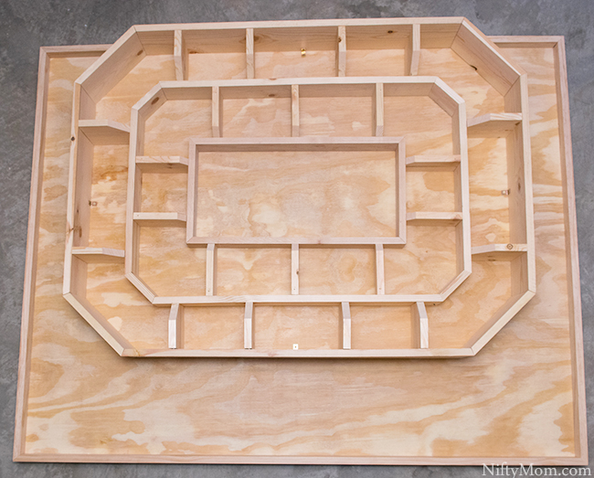 Step-by-Step Instructions on how to make a Snack Stadium out of Wood