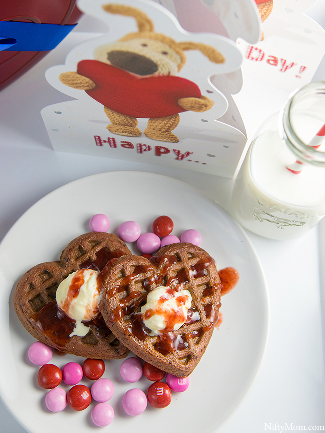 Chocolate Strawberry Dessert Waffles