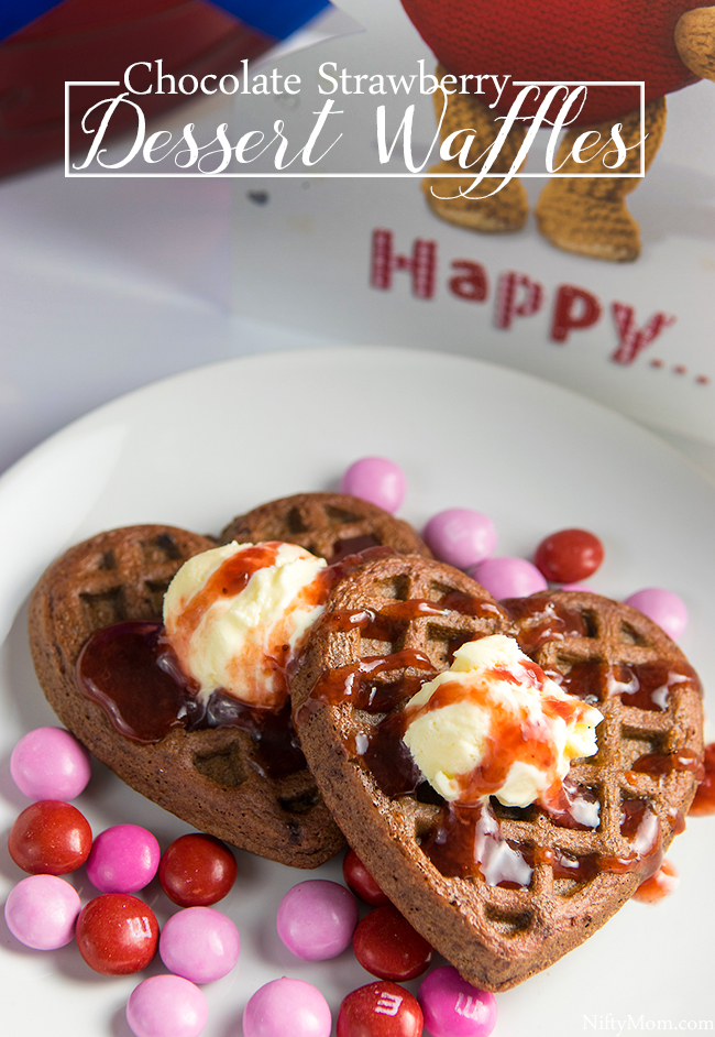 Chocolate Strawberry Dessert Waffles