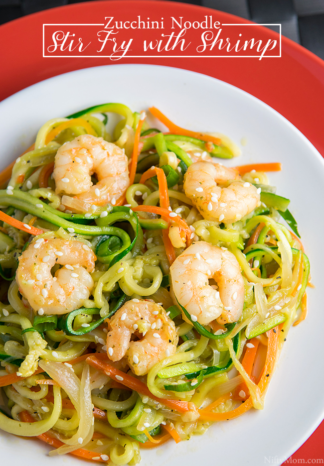 Easy Zucchini Noodle Stir Fry with Shrimp Recipe