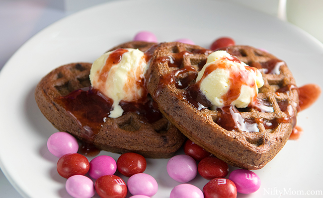 Chocolate Strawberry Dessert Waffles