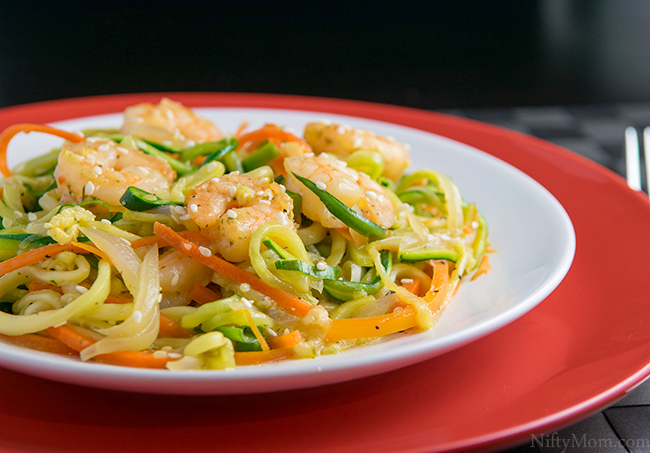 Easy Zucchini Noodle Shrimp Stir Fry Recipe