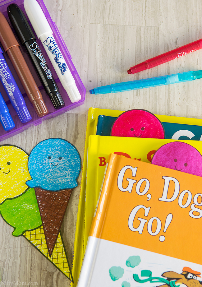 DIY Scented Ice Cream Cone Bookmarks with Free Printable