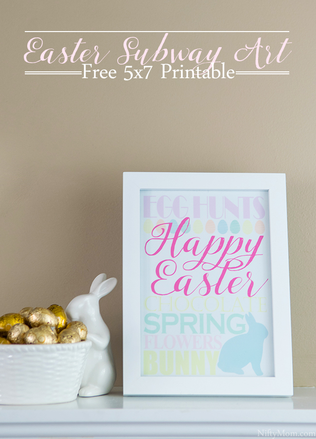 Easter Subway Art – Free 5×7 Printable