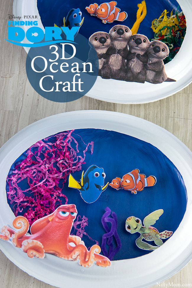 FINDING DORY Ocean Scene Kids Activity with Printable Cutouts