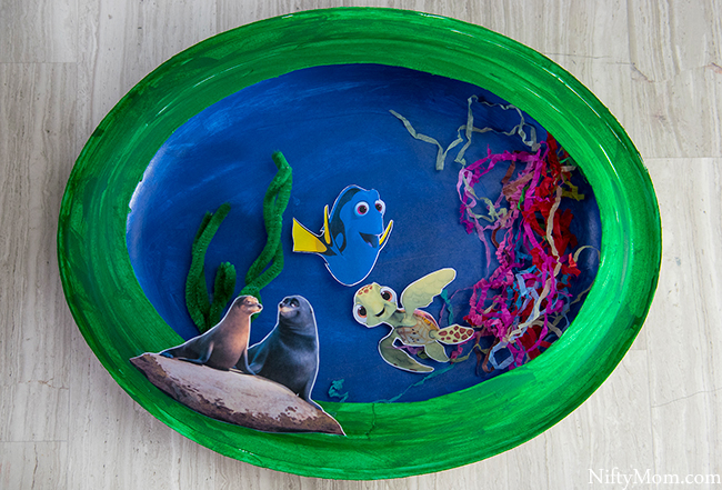 FINDING DORY Craft - 3D Ocean Scene Activity with Paper Plates