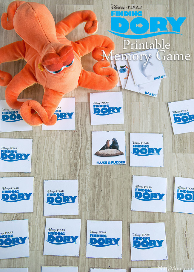 FINDING DORY Free Printable Memory Game & more activity sheets