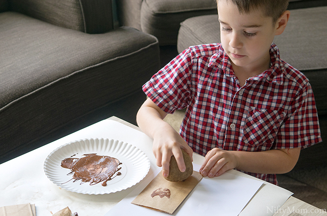 DIY Dino Tracks (footprints with potatoes)