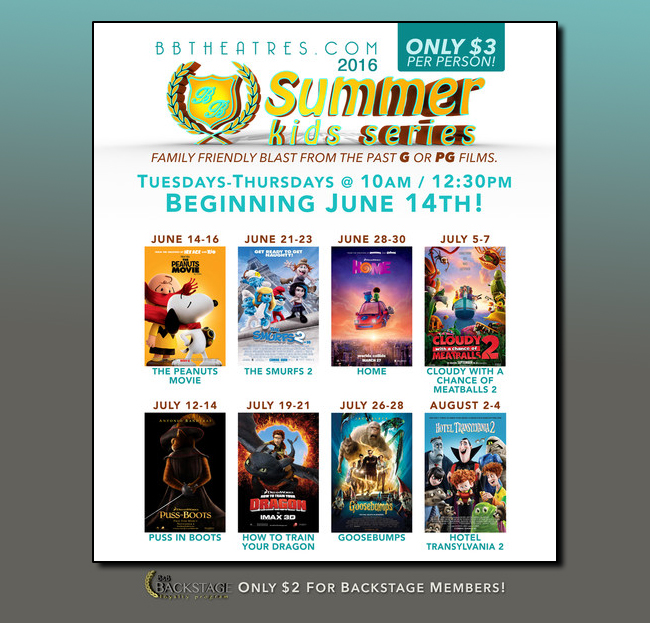B&B Theatres Summer Kids Series 2016 Schedule