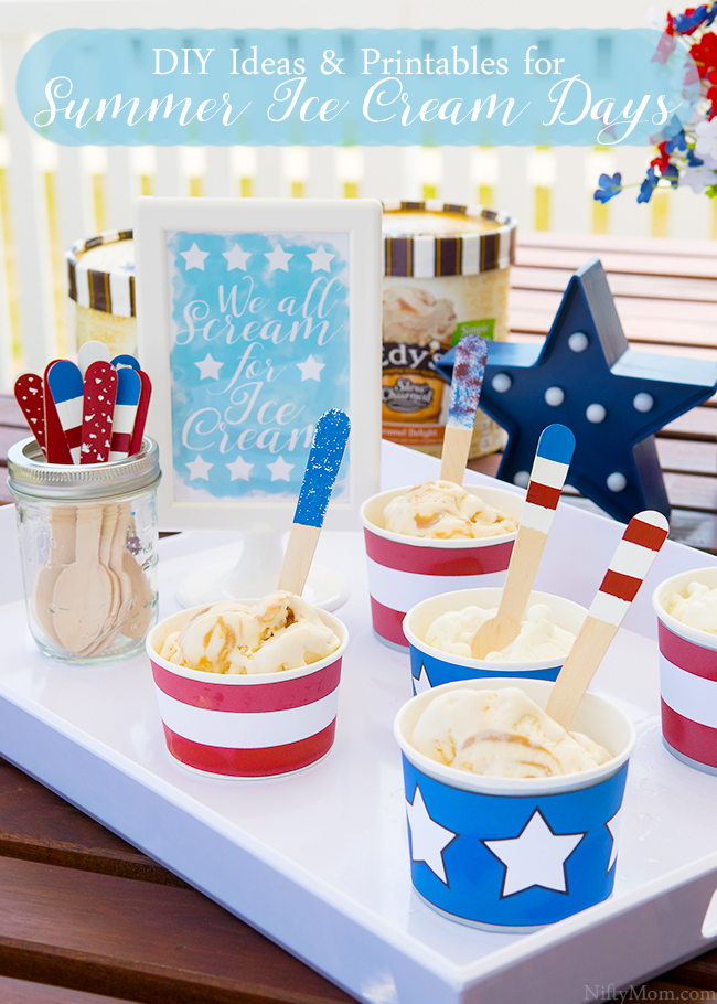 DIY Ideas & Printables for Summer Ice Cream Days