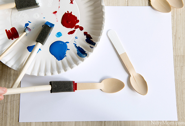 DIY Painted Patriotic Wooden Spoons