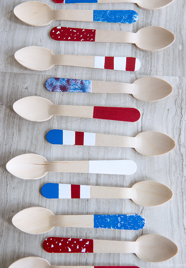 DIY Painted Patriotic Wooden Spoons