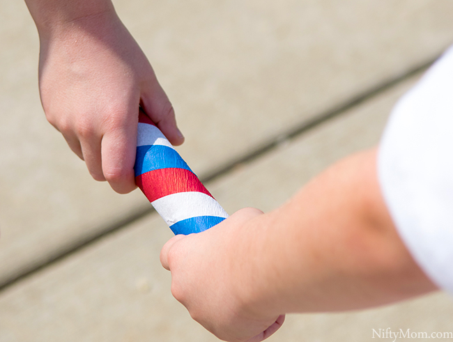 Outdoor Play Idea – Kid's Relays + DIY Kid's Relay Baton