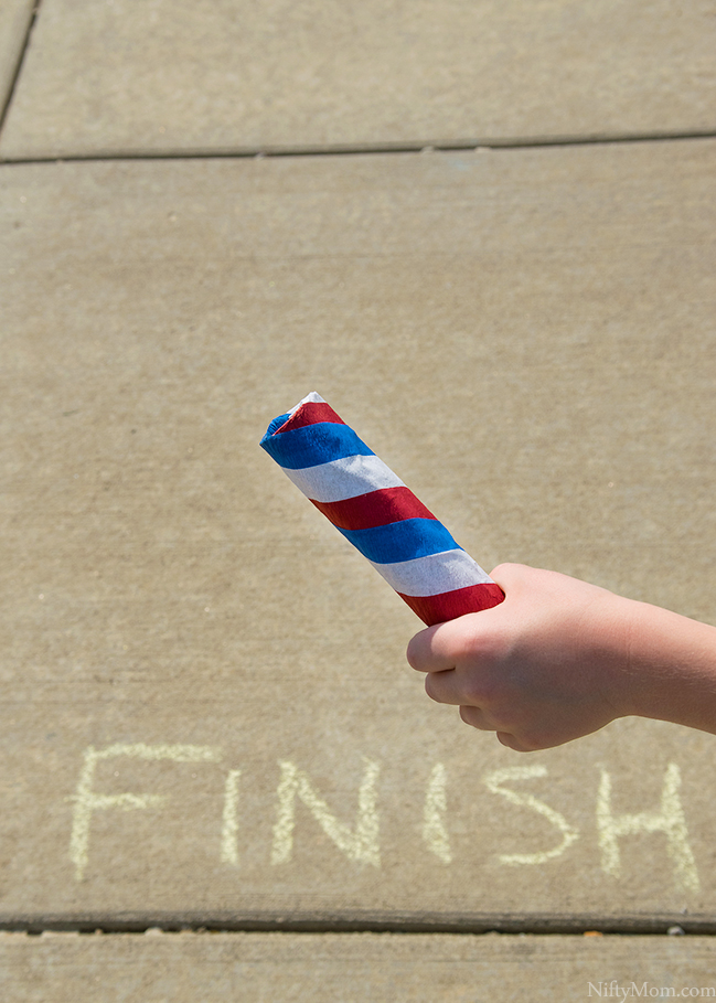 Outdoor Play Idea – Kid's Relays + DIY Kid's Relay Baton