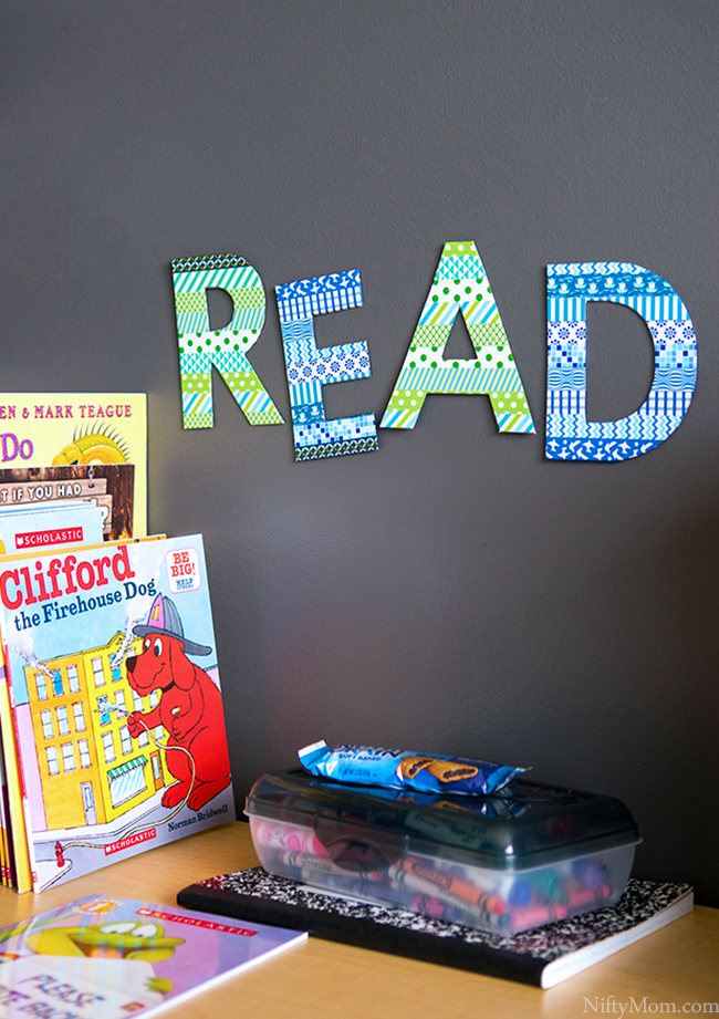 How to Make a  Washi Tape 'READ' Sign for Kid's Reading Area