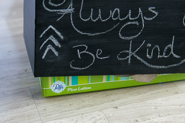 How to Make a Chalkboard Tissue Box Cover with Foam Board