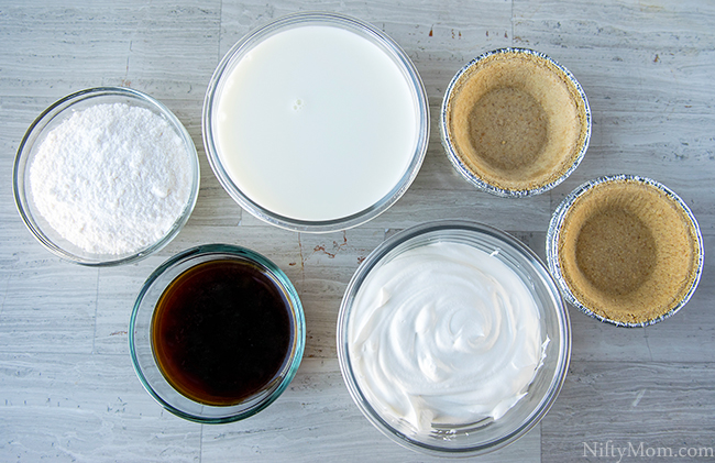 Mini White Mocha Pudding Pies Ingredients 