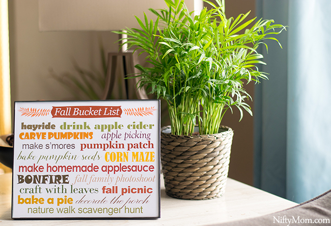 Printable Fall Bucket List